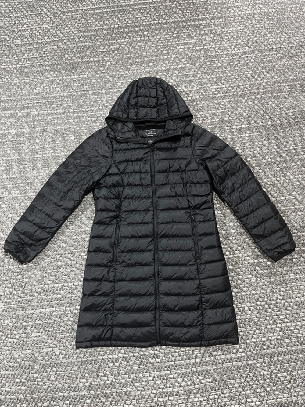 Babaton | The Foundation Long Packable Goose Down Filled Puffer Jacket in Black